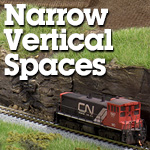 Model Trains Narrow Vertical Spaces