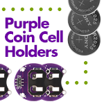 Purple Coin Cell Holders